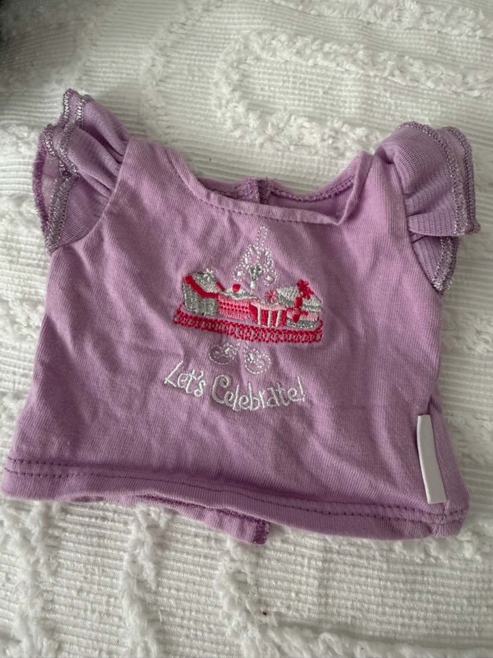 American Girl doll Lilac Embroidered 'Let's Celebrate' Top